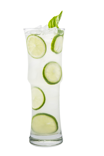 Sparkling Cucumber Basil Collins