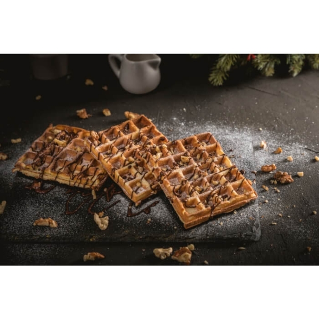 Indulgent Single-Serving Dark Chocolate Waffle