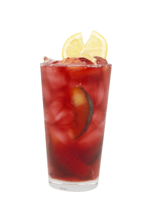 Peach Tea Sparkling Mocktail - Floured Frame